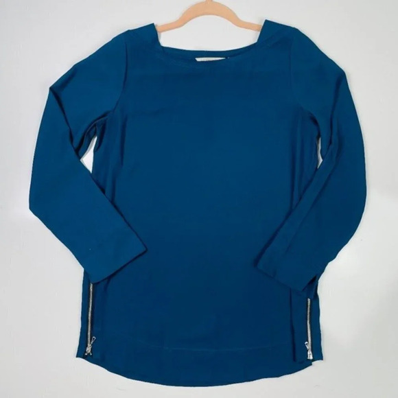 SOFT SURROUNDINGS Lisse Semi‎ Sheer Pullover Blouse - Picture 2 of 9